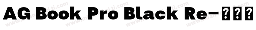 AG Book Pro Black Re字体转换